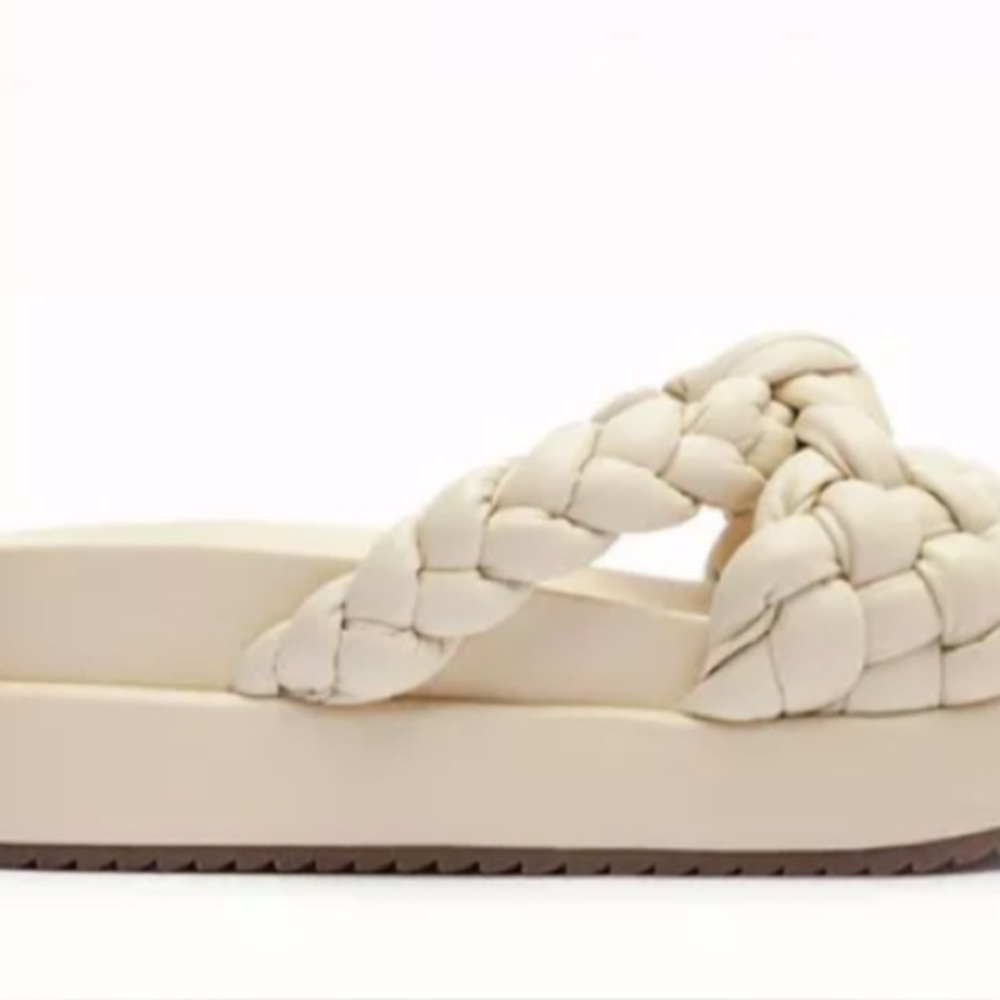 ALEXANDRE BIRMAN Carlotta Bounce Nappa Leather
Woven Braided Platform Slides